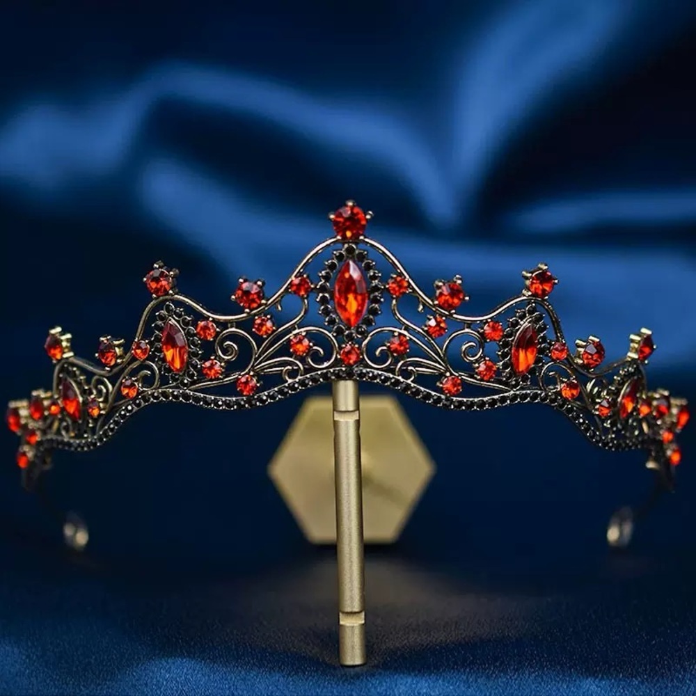 Elegant Red Gemstone Tiara
